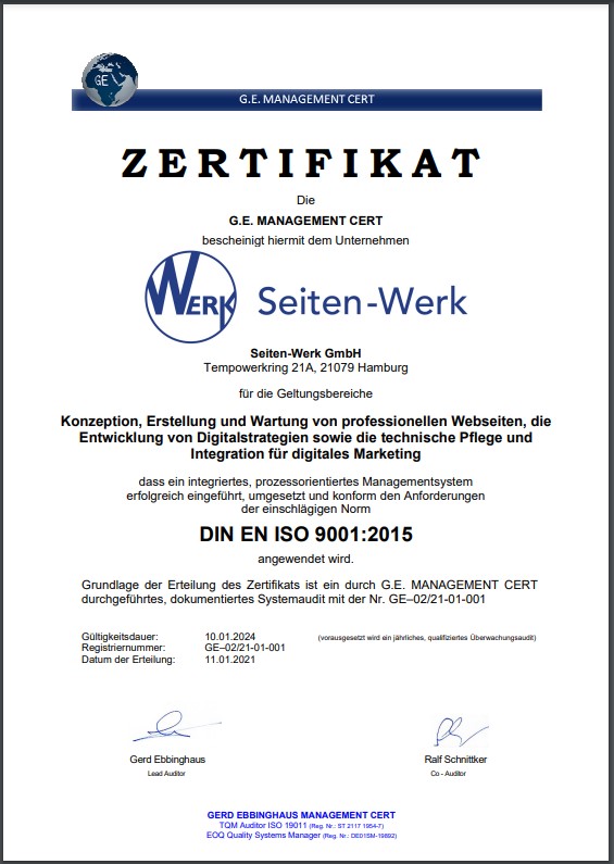 2015 zertifiziert