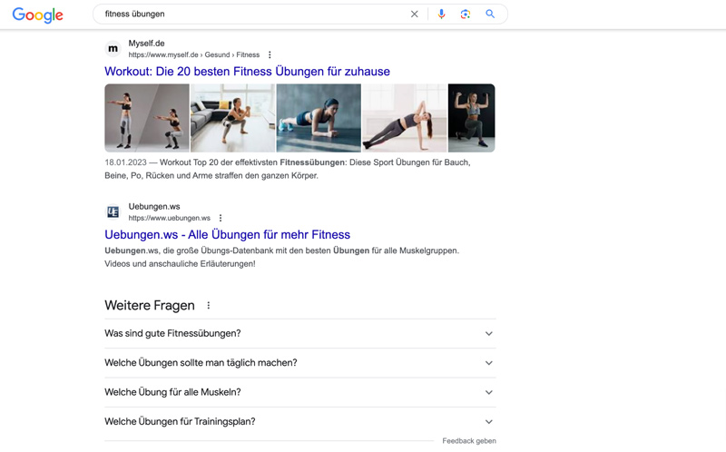 Fitness Search Seo