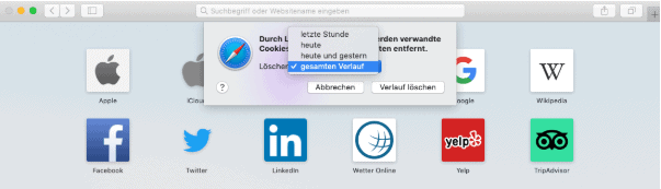 Browser-Cache für Safari löschen