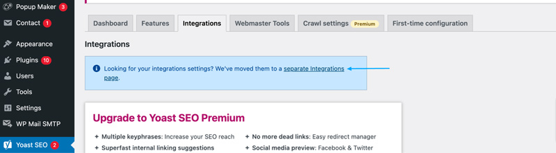 Yoast Seo Integrationen