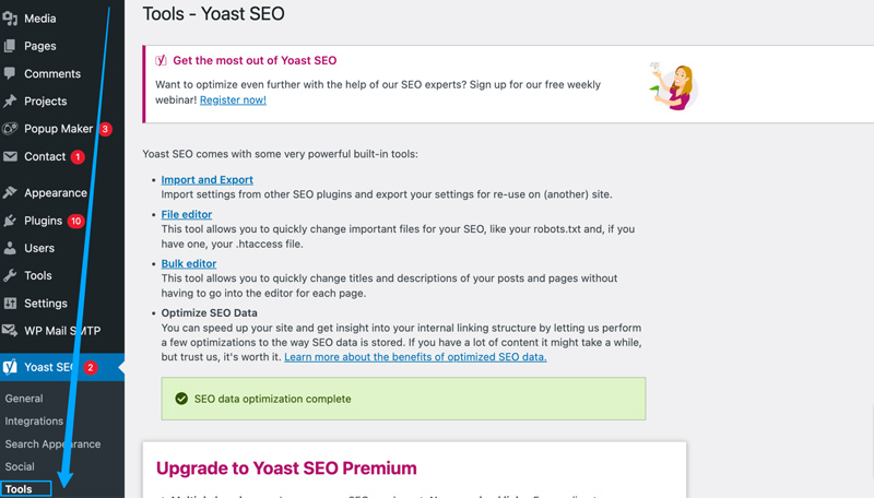 Yoast Seo Tools